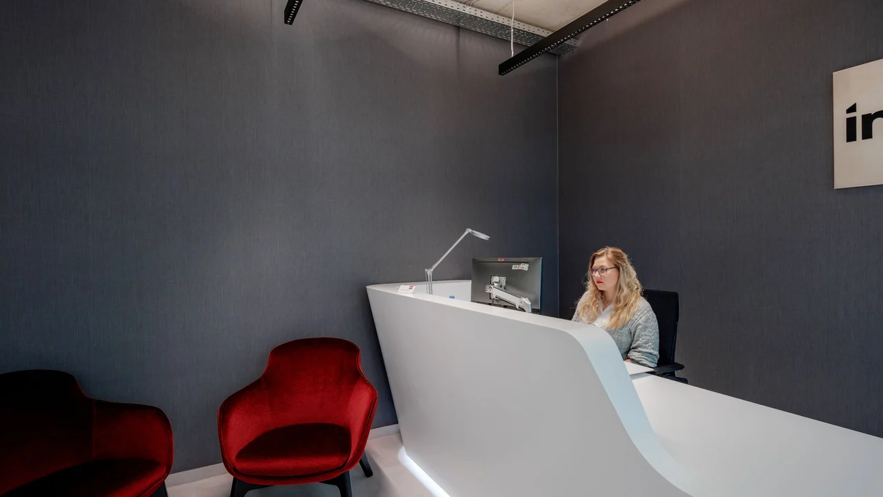 Receptie van het Infor-kantoor in Düsseldorf