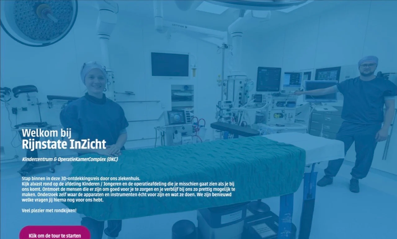Start screen of Rijnstate InZicht for virtual preparation