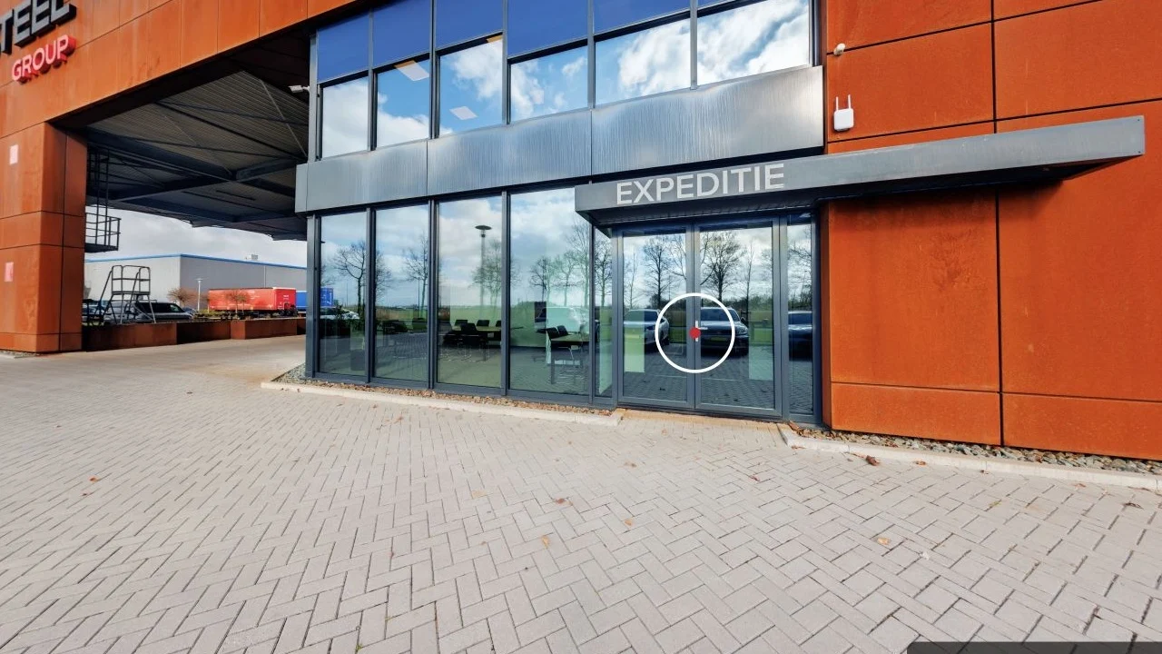 Start screen of the virtual tour through the Kampstaal and Kamplacon assembly hall