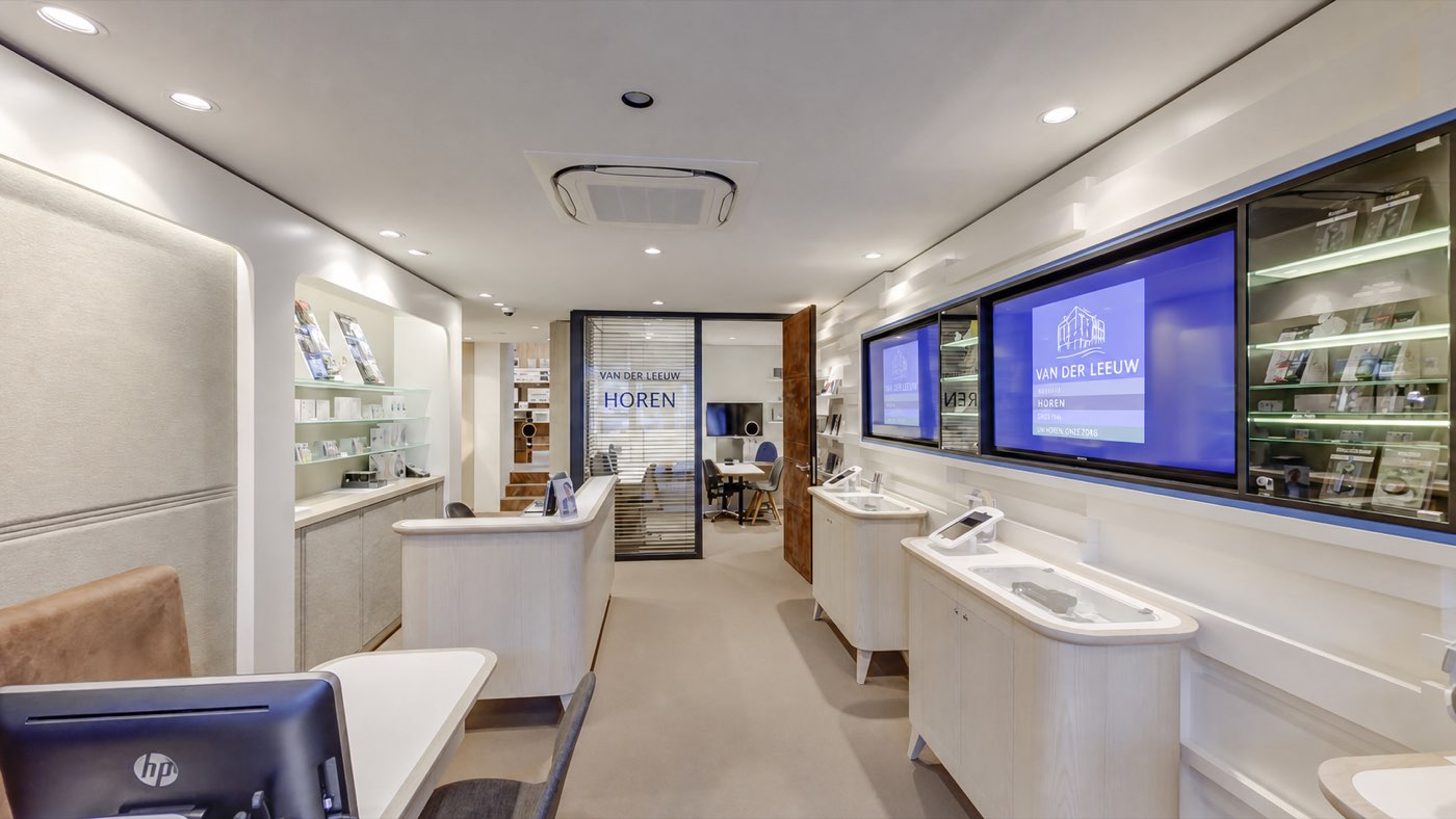 Interieur van Van der Leeuw Horen in Delft