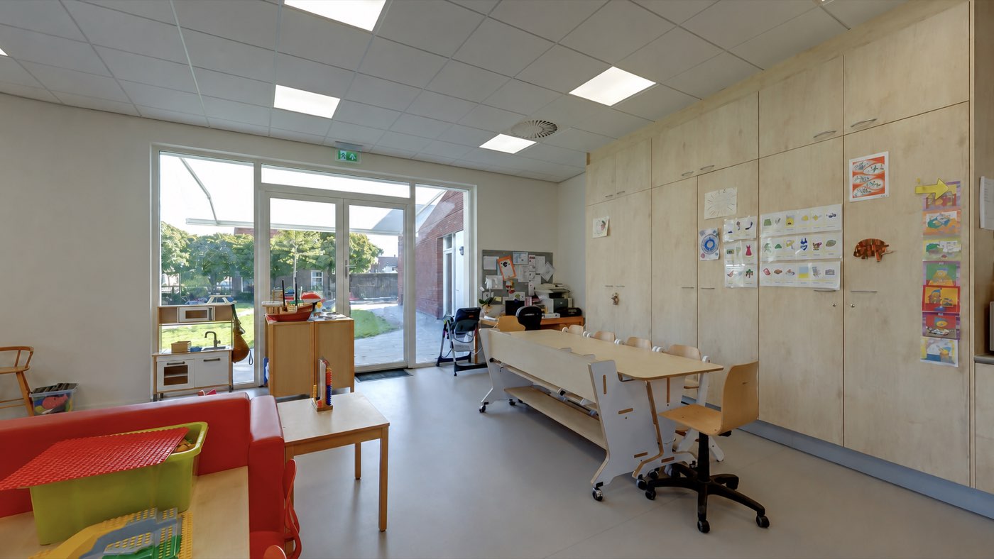 Licht leslokaal van IKC Aventurijn in Leeuwarden
