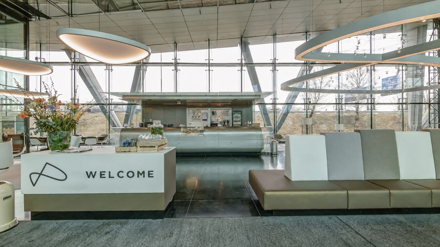 Lobby van het Infinity-gebouw in Amsterdam