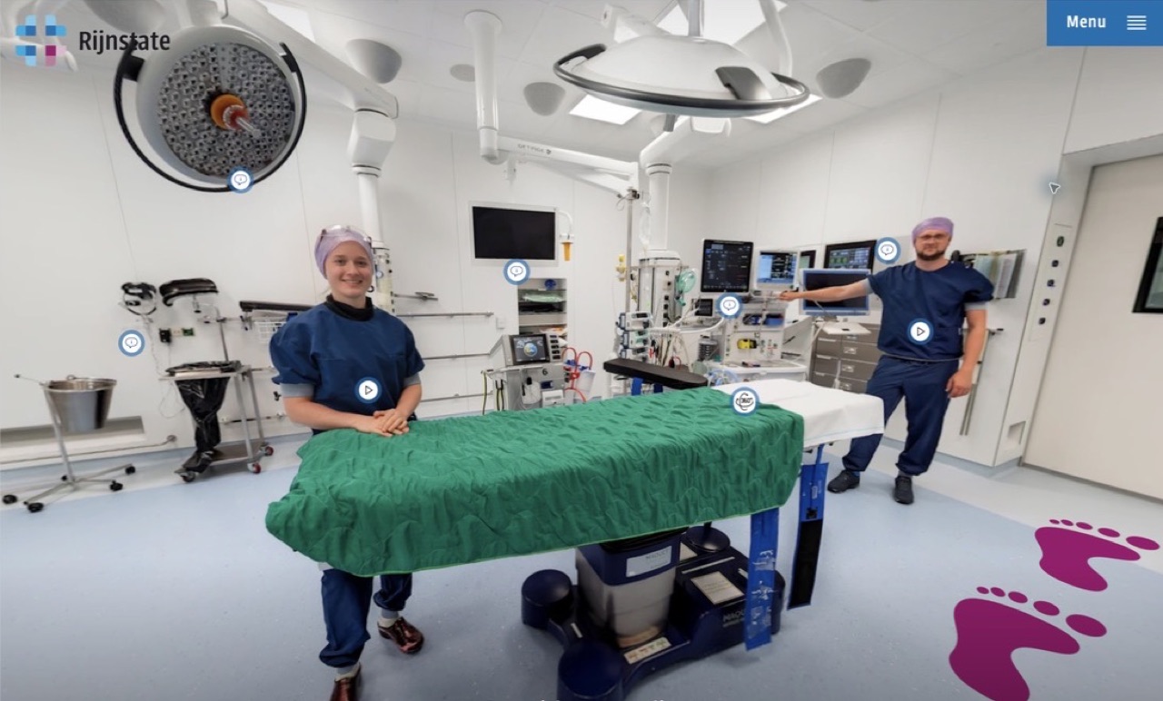 Rijnstate interactive operating theatre / interactieve operatiekamer met informatiepunten