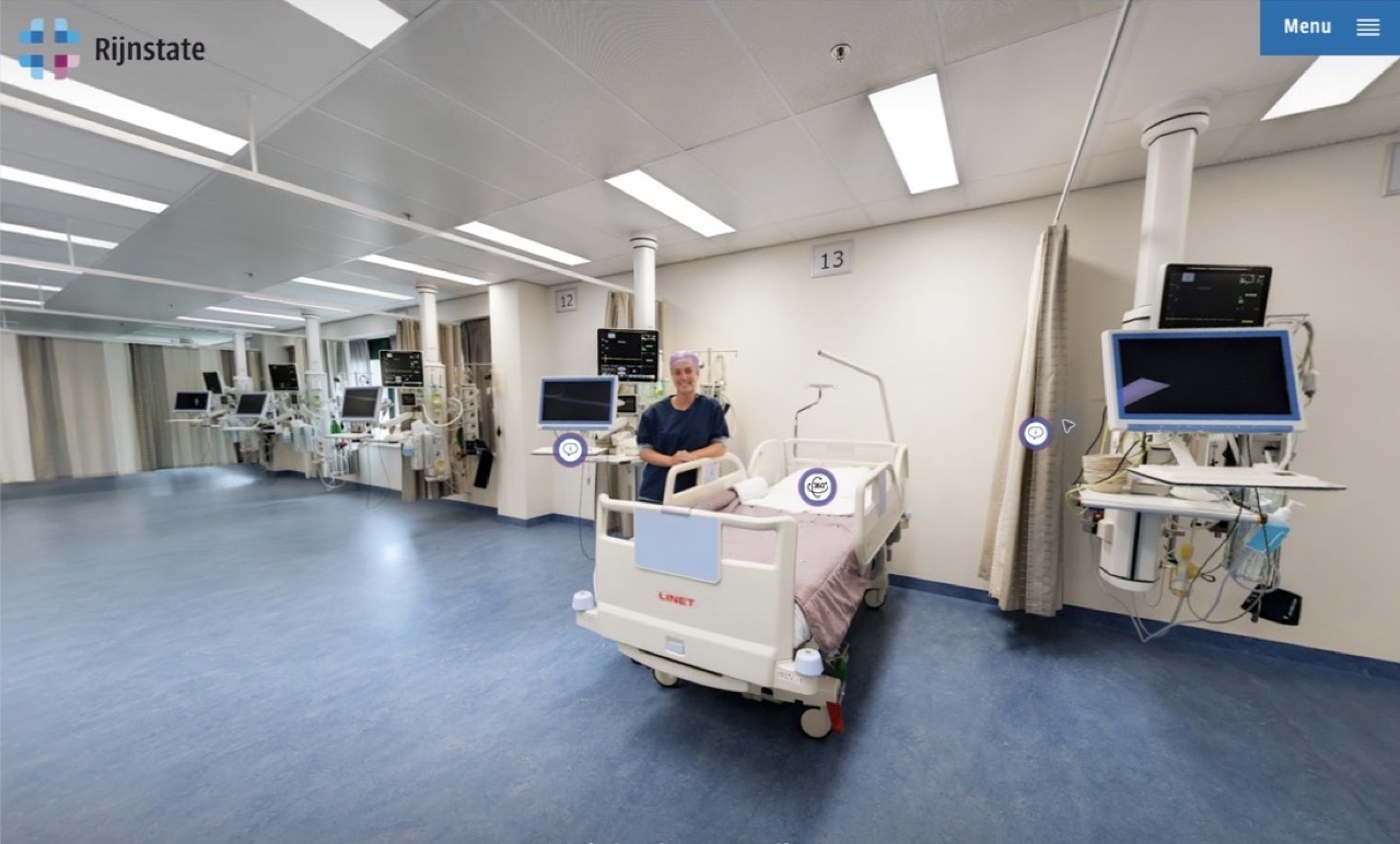 Rijnstate recovery room / uitslaapkamer met bedden en bewakingsapparatuur