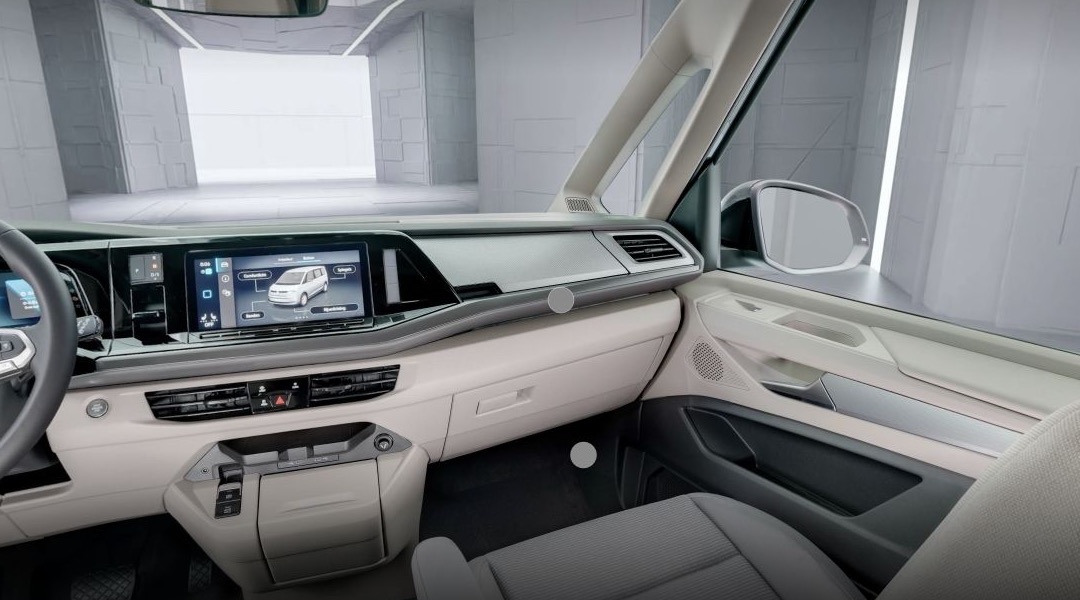Dashboard of a Volkswagen Multivan with a Snoeks vehicle interior