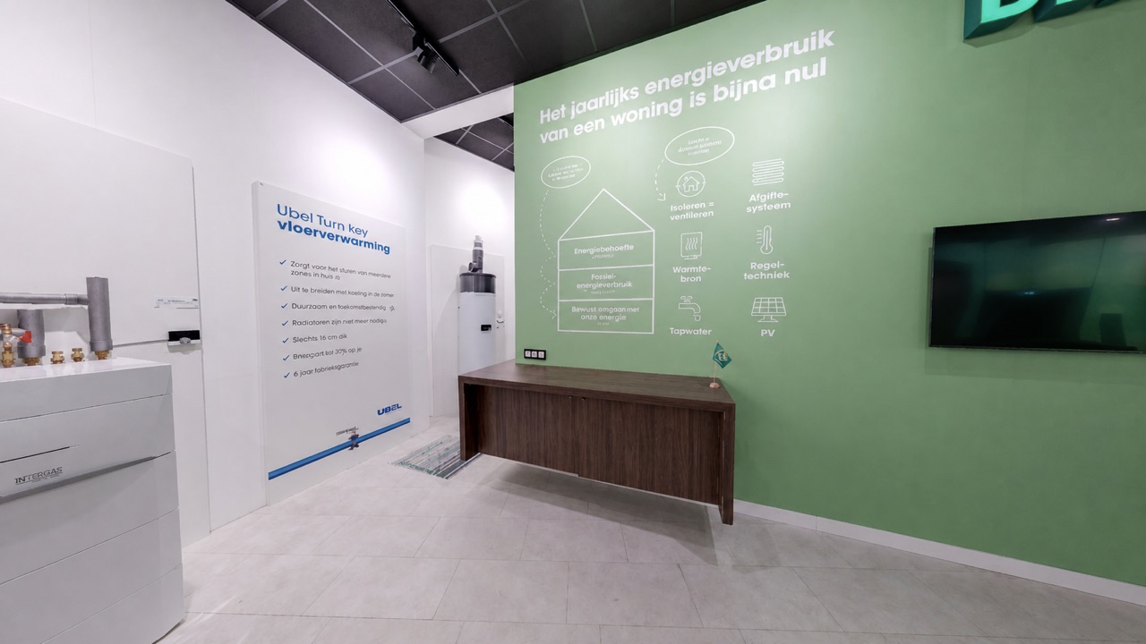 Presentatie over energieverbruik en vloerverwarming in het Inspiratiecentrum van Technische Unie