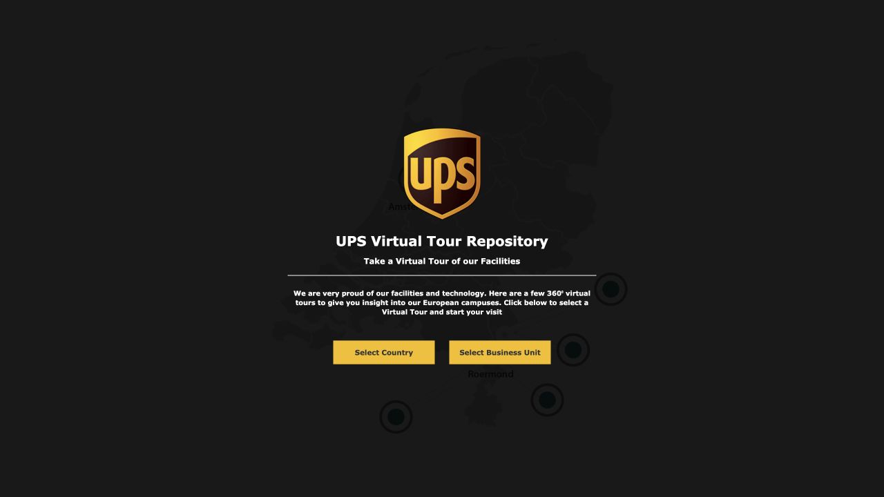UPS Virtual Tour Repository met keuze uit Europese landen en business units