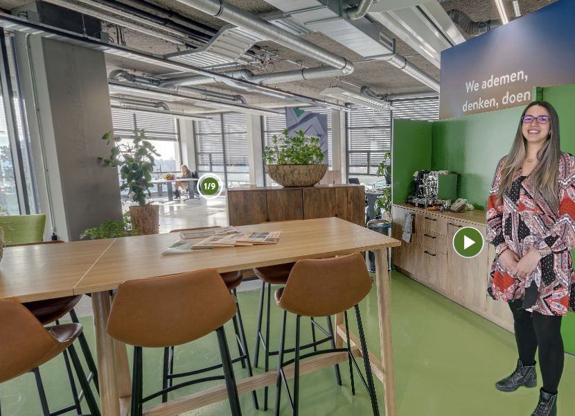 Virtual tour of the Ecorus office Modern Ecorus office with green accents